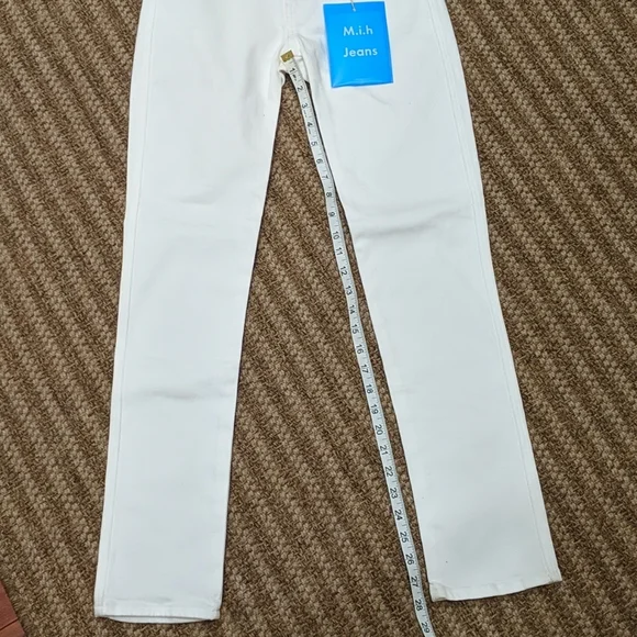M.i.h Jeans New White Paris Cropped Slim Jeans 25 - Picture 8 of 8